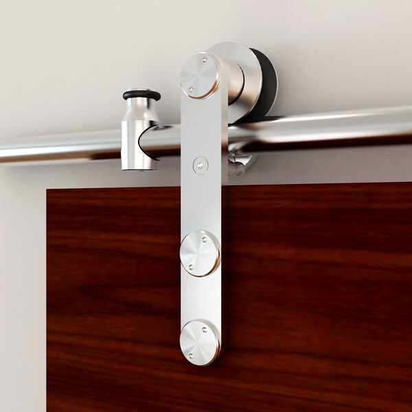 Designer Collection Stainless Steel 96" Strap Sliding Door Hardware - NT.1400.05WG-96.SS