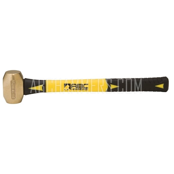 Abc Hammers 2 lbs Brass Hammer with 12 in. Fiberglass Handle - AB1857