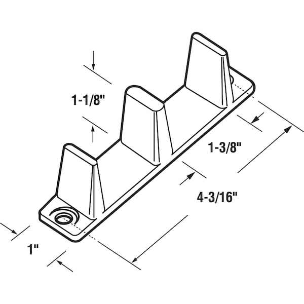 Prime-Line Plastic Sliding Closet Door Guide for 1-3/8 Inch Thick Doors, Tan, Set of 1 - N 7528