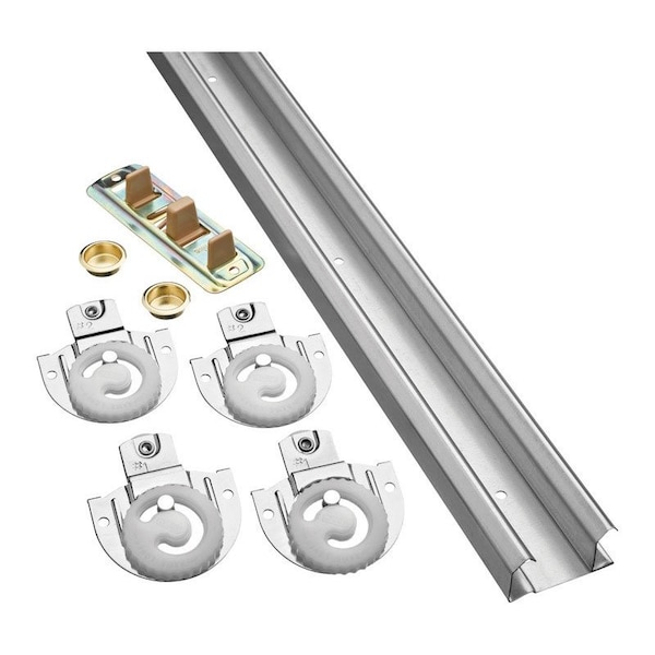 National Hardware National Hardware 72 in. L Galvanized Silver Nylon/Steel By-Pass Door Hardware Set 1 pk - N343-087