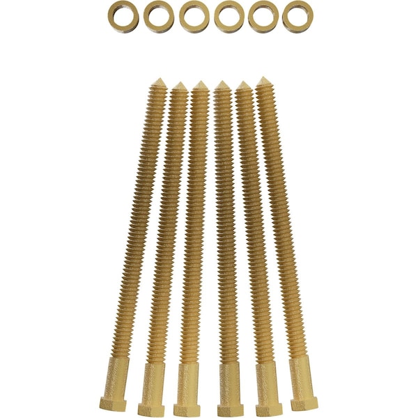 Ekena Millwork Premium 1/2" Barn Door Flat Track Extension Hardware for 2 1/4" Door, Jacob's Gold - GB60015EJG