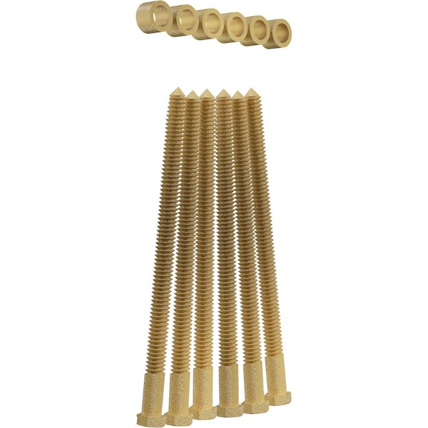 Ekena Millwork Premium 1/2" Barn Door Flat Track Extension Hardware for 2 1/4" Door, Jacob's Gold - GB60015EJG