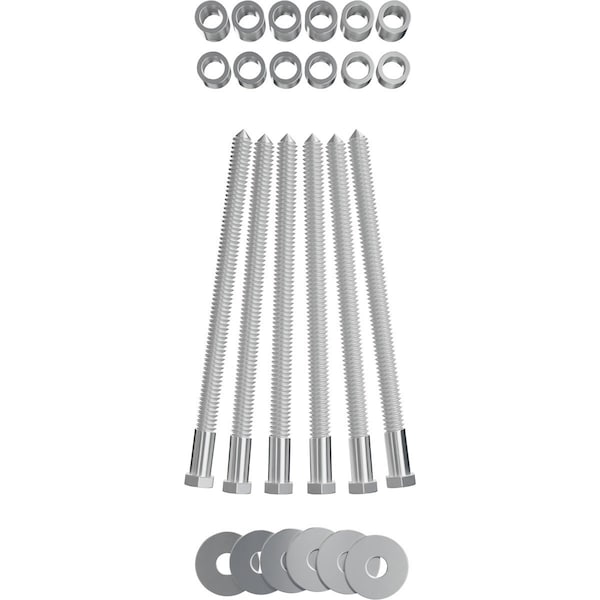 Ekena Millwork Barn Door Flat Track Mounting Hardware for 2 1/4" Door, Stainless Steel - GB60055MSS