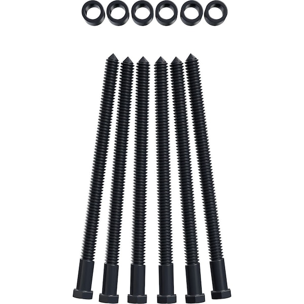 Ekena Millwork Premium 7/8" Barn Door Flat Track Extension Hardware for 1 3/4" Door, Dark Gray - GB60014EXDG