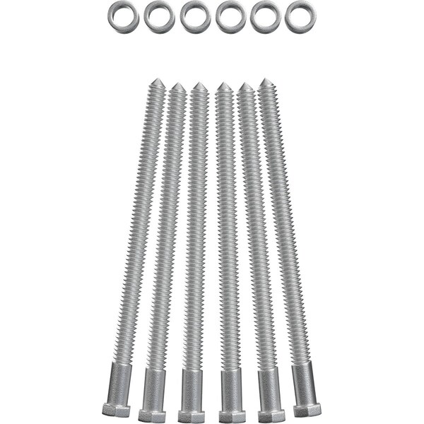 Ekena Millwork Premium 1/2" Barn Door Flat Track Extension Hardware for 1 3/4" Door, Silver Metallic - GB60014ESM