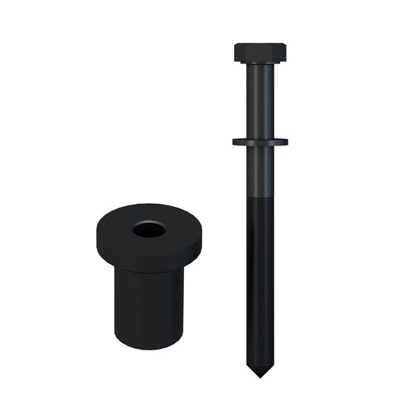 Orca Hardware Flat Track Standard Drop Hanger Spacer, BL Black Finish - FTST-SPACER-BL
