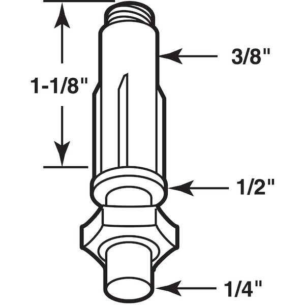 Prime-Line Prime-Line 3/8 in. D X 1-1/8 in. L Silver Nylon Pivot 2 pc - 161107