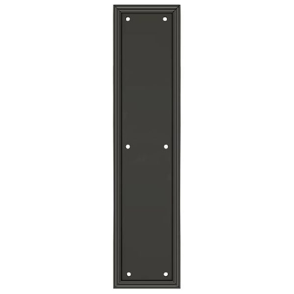 Deltana Framed Push Plate, Heavy Duty, 3-1/2" X 15" Oil Rubbed Bronze - PP2280U10B