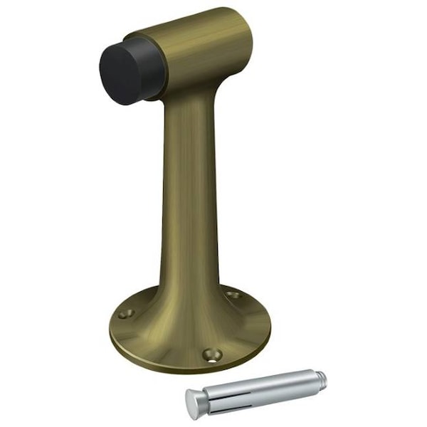 Deltana Floor Mount, 6" Bumper, Heavy Duty Antique Brass - DSF600U5