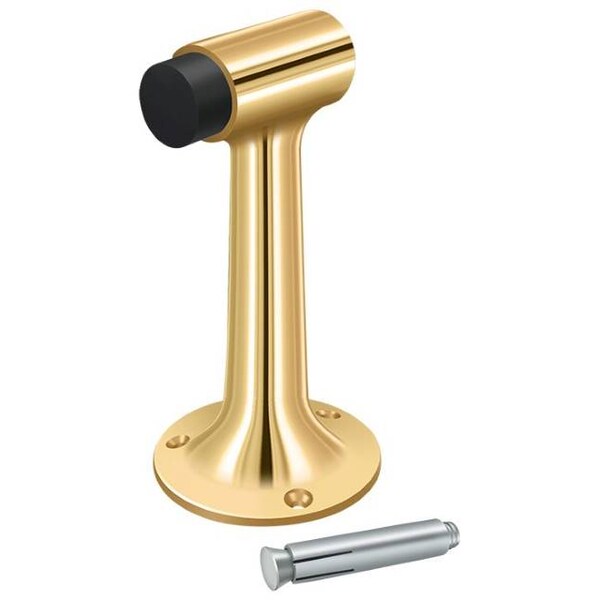 Deltana Floor Mount, 6" Bumper, Heavy Duty Lifetime Brass - DSF600CR003