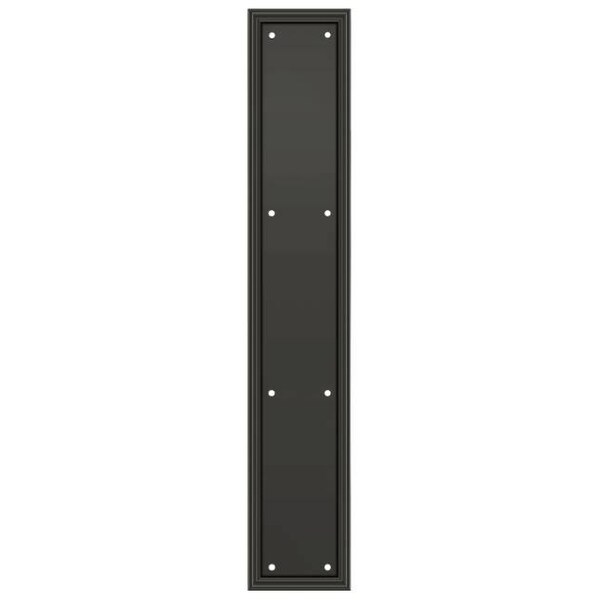 Deltana Framed Push Plate, Heavy Duty, 3-1/2" X 20" Oil Rubbed Bronze - PP2281U10B