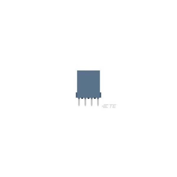 Te Connectivity Board Connector, 4 Contact(S), 1 Row(S), Male, Straight, Solder Terminal, Blue Insulator - 281695-4