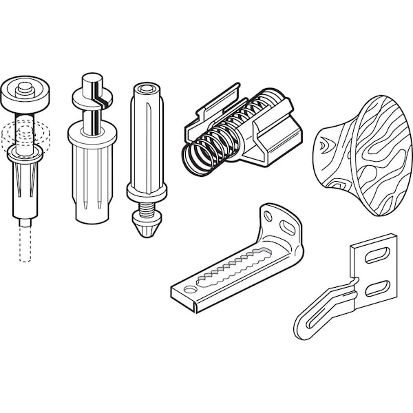 Prime-Line Prime-Line 3/8 in. D Plastic/Steel Door Repair Kit 1 pk - 164183