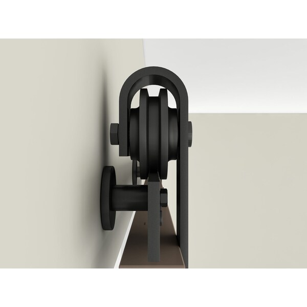 Onward Rustic 78 34inch 2000 mm Decorative Sliding Hardware Kit, Black - 2460302MATPVC