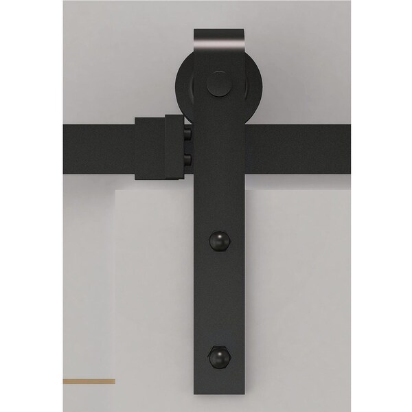 Onward Rustic 78 34inch 2000 mm Decorative Sliding Hardware Kit, Black - 2460302MATPVC