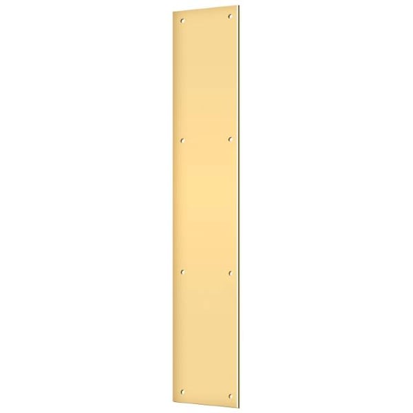 Deltana Push Plate 3-1/2" X 20" Lifetime Brass - PP3520CR003