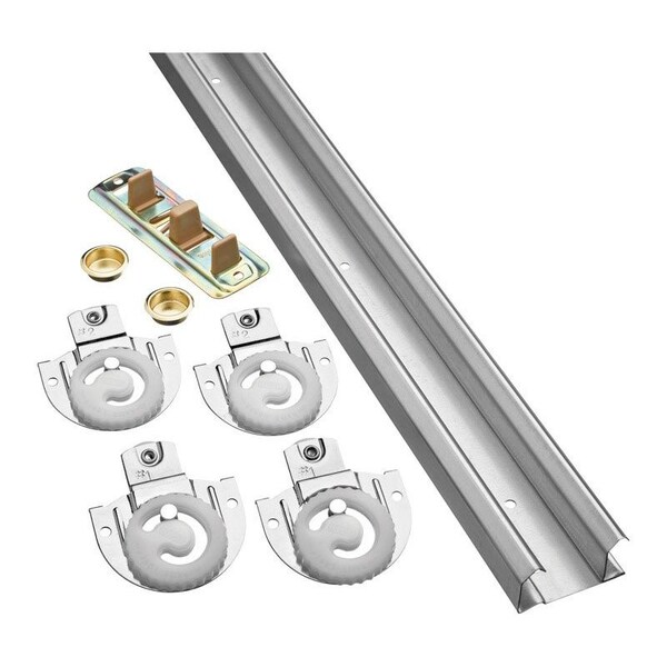 National Hardware National Hardware 60 in. L Galvanized Silver Nylon/Steel By-Pass Door Hardware Set 1 pk - N343-079
