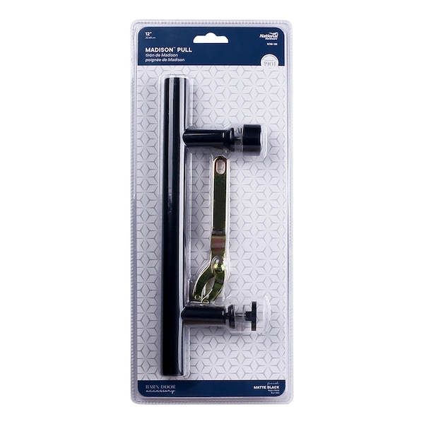 National Hardware National Hardware Madison 31/32 in. D Matte Black Steel Pull Handle 1 pc - N700-100