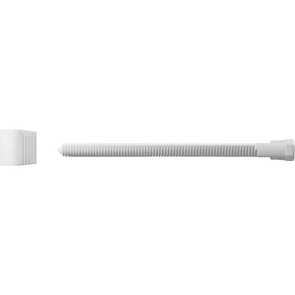 Ekena Millwork Premium 1 1/4" Barn Door Flat Track Extension Hardware for 1 3/8" Door, Rocket White - GB60013EXXRW
