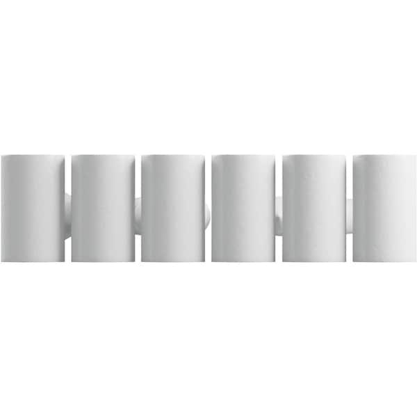 Ekena Millwork Premium 1 1/4" Barn Door Flat Track Extension Hardware for 1 3/8" Door, Rocket White - GB60013EXXRW
