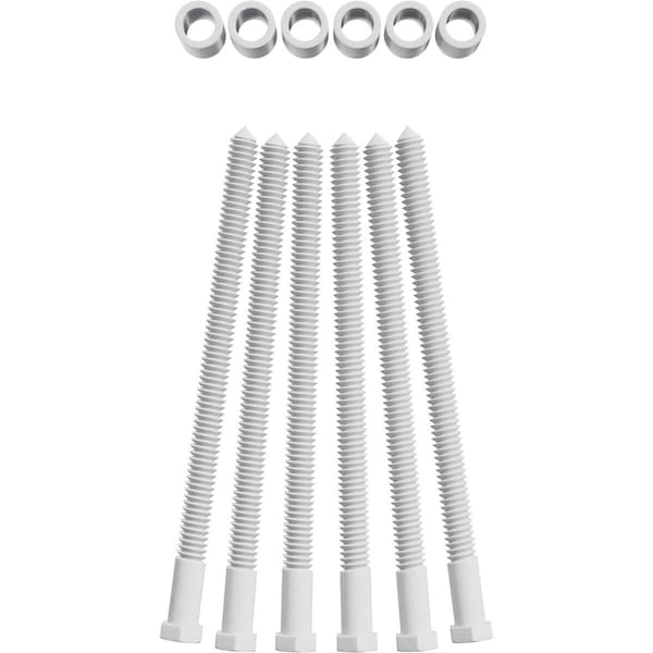 Ekena Millwork Premium 1 1/4" Barn Door Flat Track Extension Hardware for 1 3/8" Door, Rocket White - GB60013EXXRW