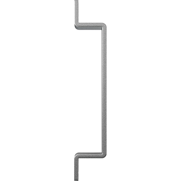 Ekena Millwork Premium 7"L x 1 1/4"W Pull Handle for 1 3/8" Doors, Silver Metallic - GB6001PH307SM