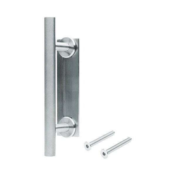 Renin Alperton Series BD414-SN Barn Door Handle, 300 mm H Handle, Steel, Satin Nickel - BDB414-SN
