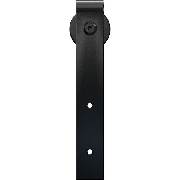 Ekena Millwork Premium J-Strap Roller Hanger w/ Bolts for Barn Door for 2 1/4" Doors, Black - GB60015RBL