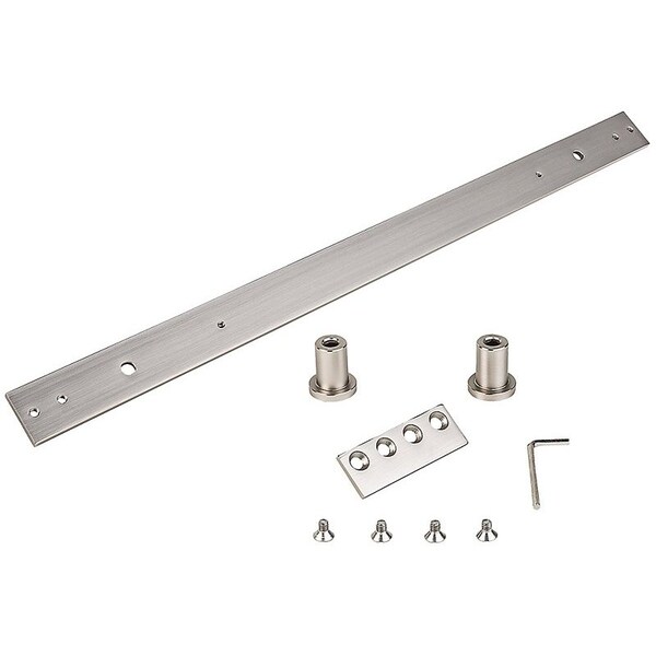 National Hardware Track Extension Kit, 24 in L Track, Steel, Satin Nickel, For: N186-966 Kit - N187-062