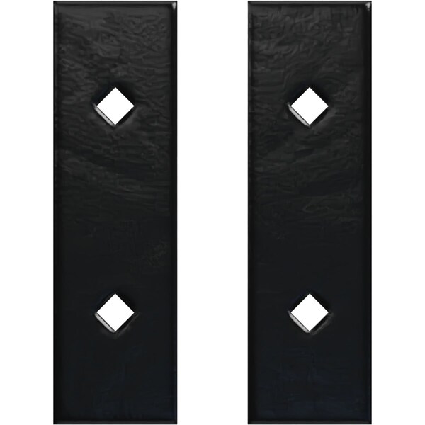 Ekena Millwork Economy Barn Door Hollow Core Plates, Black, PK 2 - GB6008HCPBL