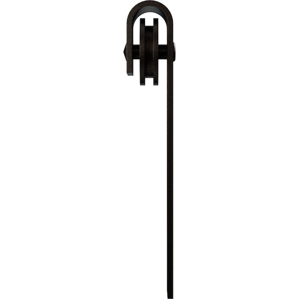 Ekena Millwork Premium J-Strap Roller Hanger w/ Bolts for Barn Door for 1 3/4" Doors, Arch Bronze - GB60014RAB