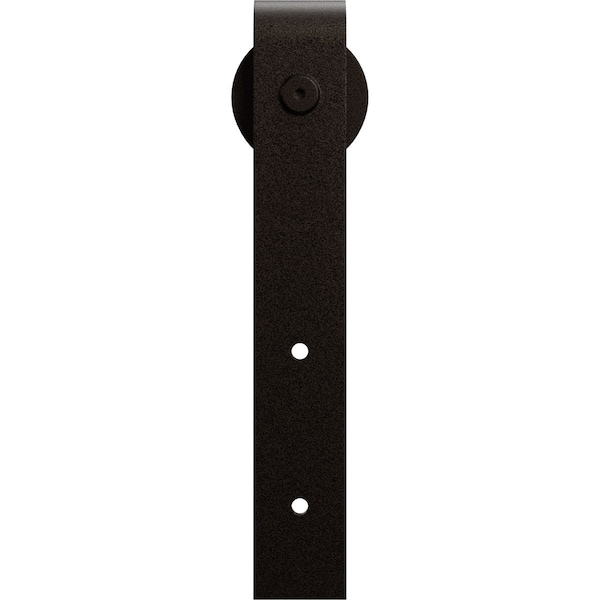 Ekena Millwork Premium J-Strap Roller Hanger w/ Bolts for Barn Door for 1 3/4" Doors, Arch Bronze - GB60014RAB