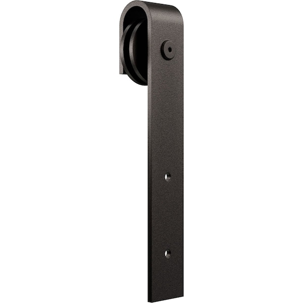 Ekena Millwork Premium J-Strap Roller Hanger w/ Bolts for Barn Door for 1 3/4" Doors, Arch Bronze - GB60014RAB