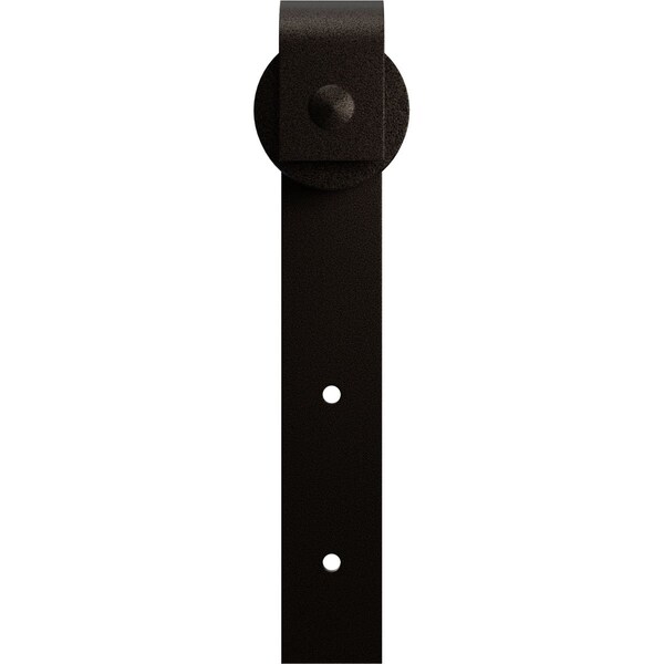 Ekena Millwork Premium J-Strap Roller Hanger w/ Bolts for Barn Door for 1 3/4" Doors, Arch Bronze - GB60014RAB