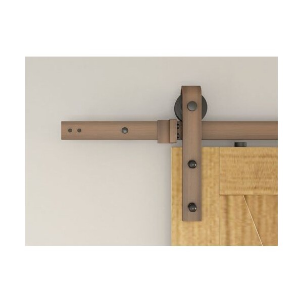 Orca Hardware 6' Flat Track Kit, Standard Drop Hangers, VB Vintage Bronze Finish - FTST-VB-6