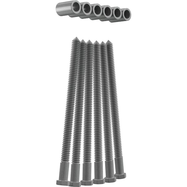 Ekena Millwork Premium 1 1/4" Barn Door Flat Track Extension Hardware for 1 3/4" Door, Flint Gray - GB60014EXXFG