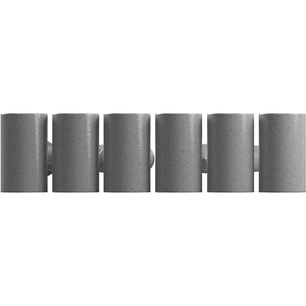 Ekena Millwork Premium 1 1/4" Barn Door Flat Track Extension Hardware for 1 3/4" Door, Flint Gray - GB60014EXXFG