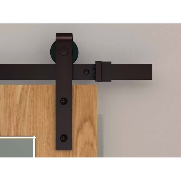 Orca Hardware 8' Flat Track Kit, Standard Drop Hangers, OB Oil-Rubbed Bronze Finish - FTST-OB-8