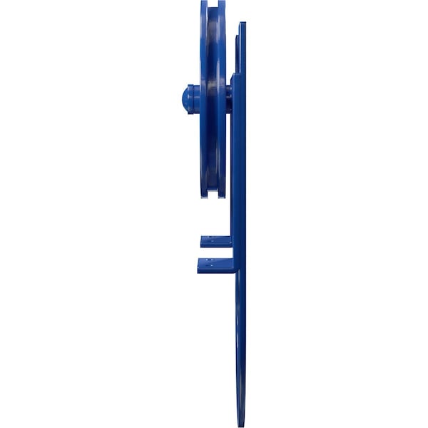 Ekena Millwork Premium Wagon Wheel Horseshoe Roller Hanger w/ Bolts for Barn Door for 1 3/8" Doors, Blue Ribbon - GB60013R2WBR