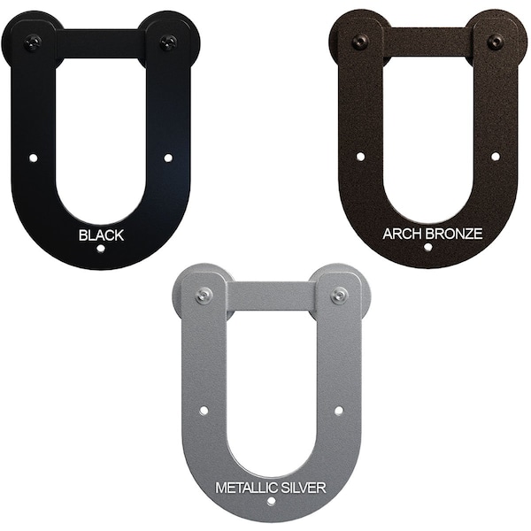 Ekena Millwork Economy Horseshoe Barn Door Hardware Set w/ 4' 8" Track & Silent Rollers for 1 3/8" to 1 3/4" Doors - GB6008H248BL