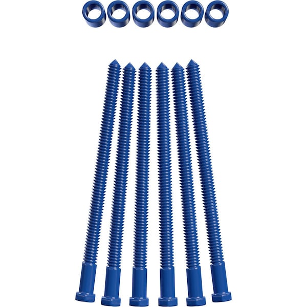 Ekena Millwork Premium 1 1/4" Barn Door Flat Track Extension Hardware for 1 3/8" Door, Blue Ribbon - GB60013EXXBR