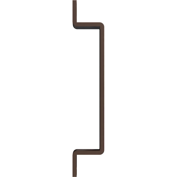 Ekena Millwork Premium 7"L x 1 1/4"W Pull Handle for 1 3/4" Doors, Rustic Brown - GB6001PH407RB
