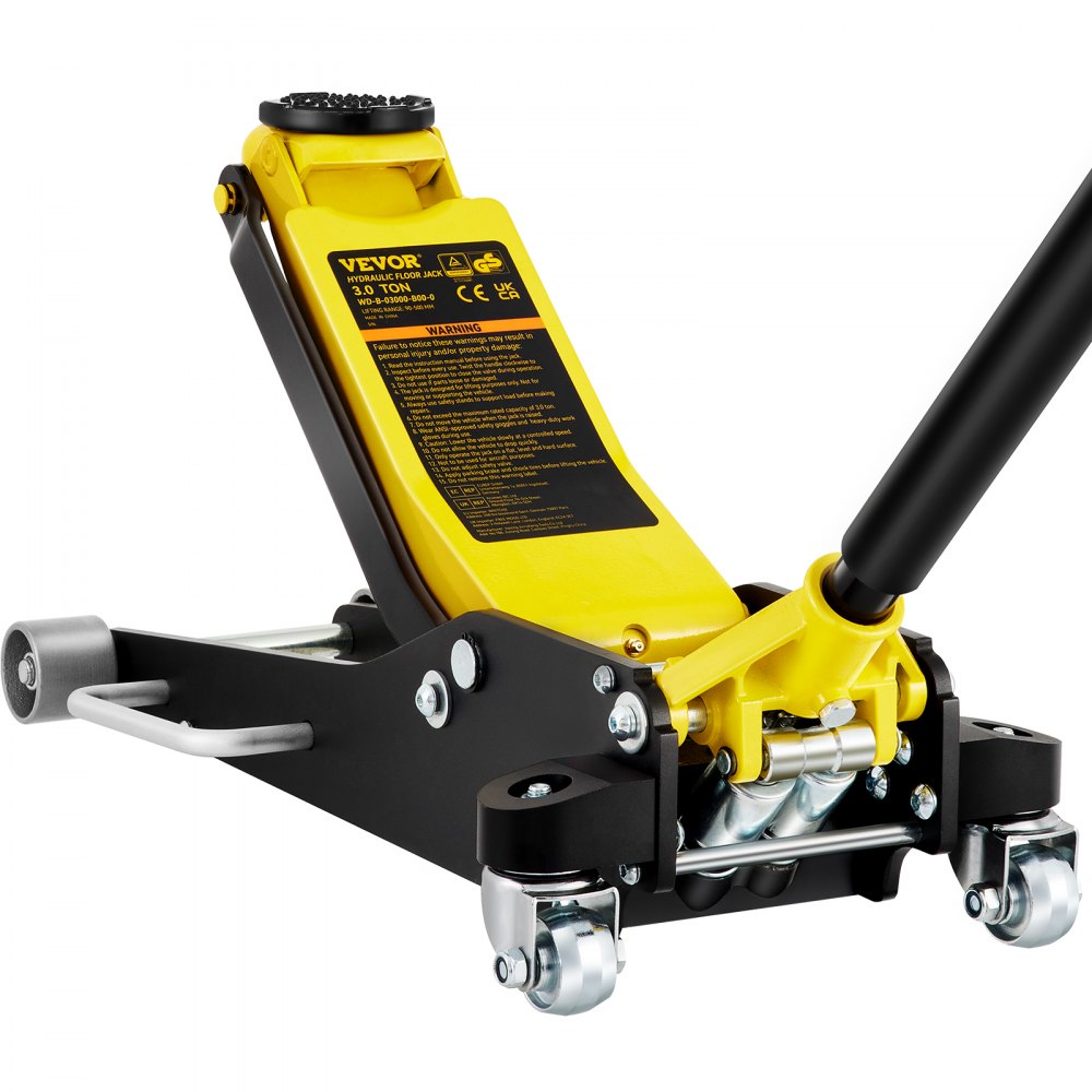 VEVOR 3 Ton Low Profile Aluminum Steel Racing Floor Jack Dual Pump Lift Car Auto - SGWSQJDLTSG3T41DVV0