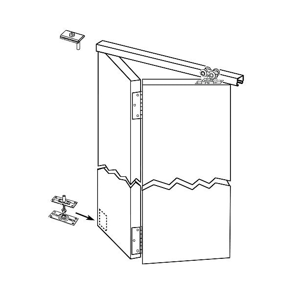 Stanley HD Bifold Track and Hardware Set, for 48 Inch Opening - BFC125N-02-48 2 DR BIFOLD  SET  AL/ STL