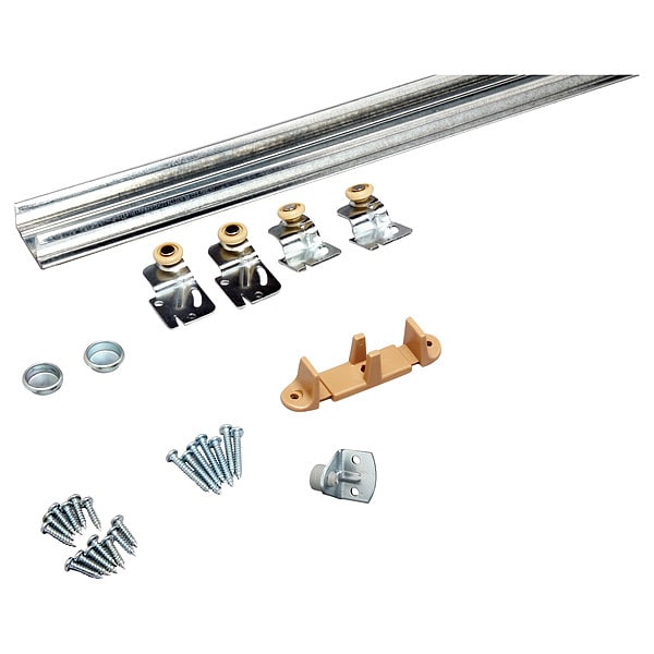 John Sterling Bypassing Door Hanger Kit, Mill, 96"L - R-BYP-50-2D8