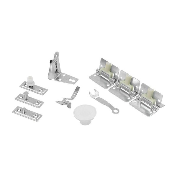 Renin Hardware Track Set, 36 in L Track, Steel, For: Bi-Fold Doors - BF1700-03600-BW