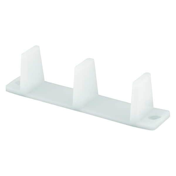 Primeline Tools Sliding Closet Door Bottom Guides, 1-3/8 in., Plastic, White (25 Pack) - MP6563