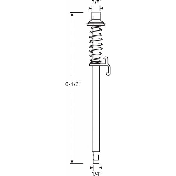 Zoro Select Door Pin, Steel, 6-1/2"L - 1-102