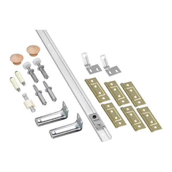 National Hardware National Hardware 72 in. L White Steel Folding Door Hardware Set 1 pk - N343-749