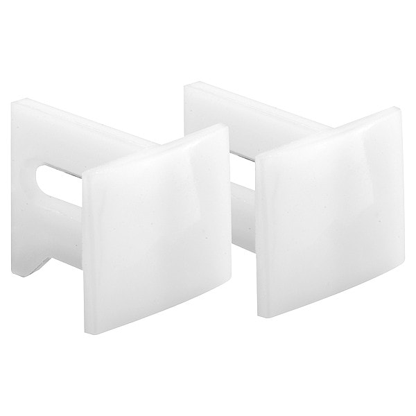 Primeline Tools Plastic Pocket Door Bottom Guide, 1-1/8 Inch, White, Set of 1, PR - N 7015